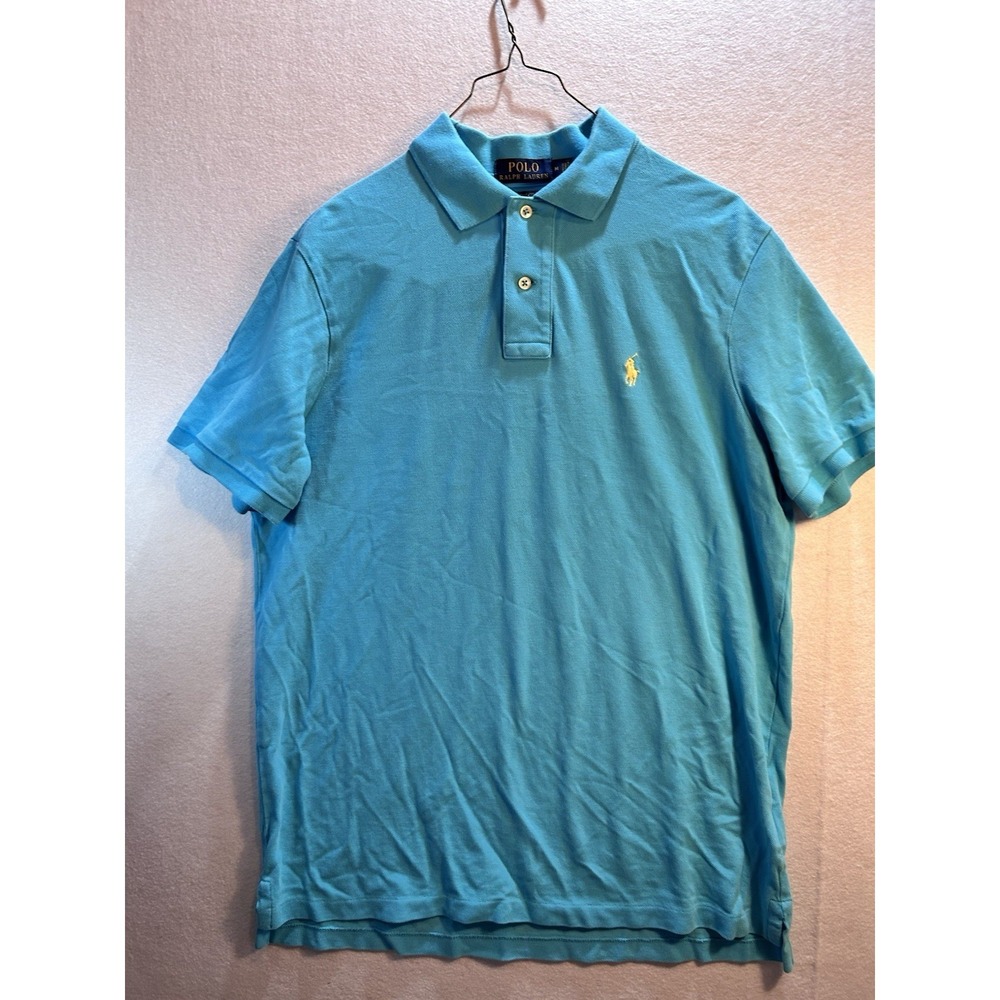 Polo Ralph‎ Lauren Classic Fit Blue Cotton Short Sleeve Polo Shirt Men's M